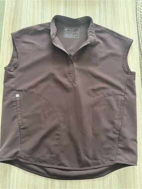 Figs Rafaela Oversized Scrub Top in Espresso